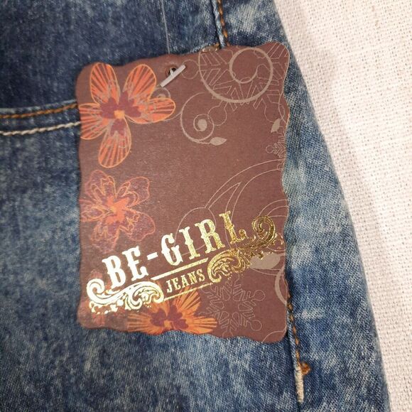 Be-Girl Skinny Jeans Plus Size 18 Distressed Acid Wash High-Rise Corset Waist - Picture 15 of 16